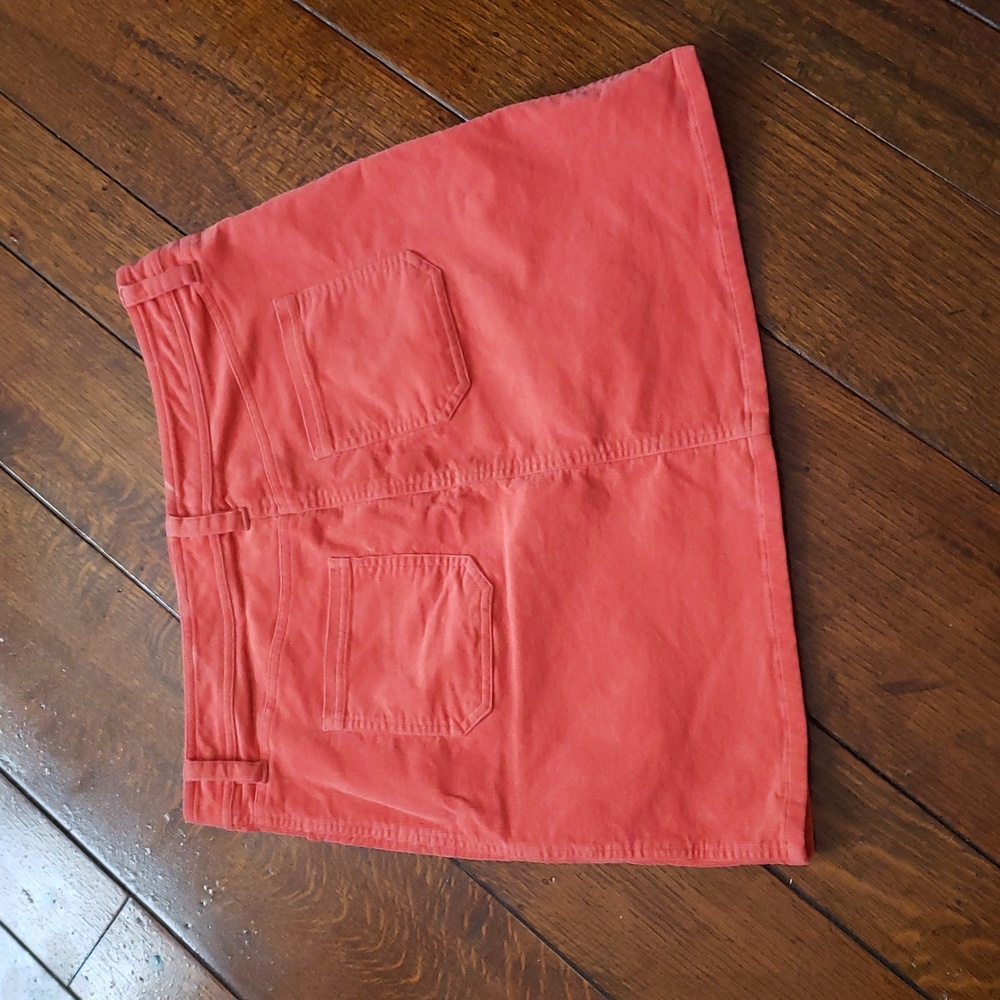 Boden Orange/Salmon Corduroy Skirt Size 12 - Picture 9 of 10